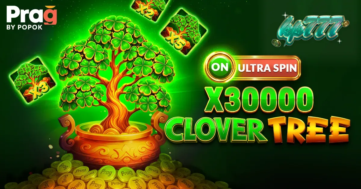 Tampilan visual slot Clover Tree x30000 Prag dengan tema Irlandia